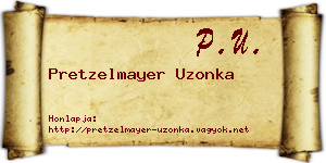 Pretzelmayer Uzonka névjegykártya